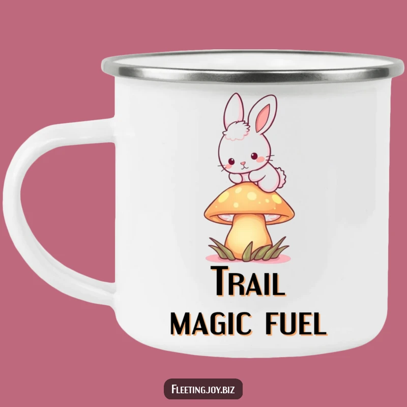 Funny Bunny Mushroom Camping Mug: Enchanted Campfire Companion, Adorable Funny Gift