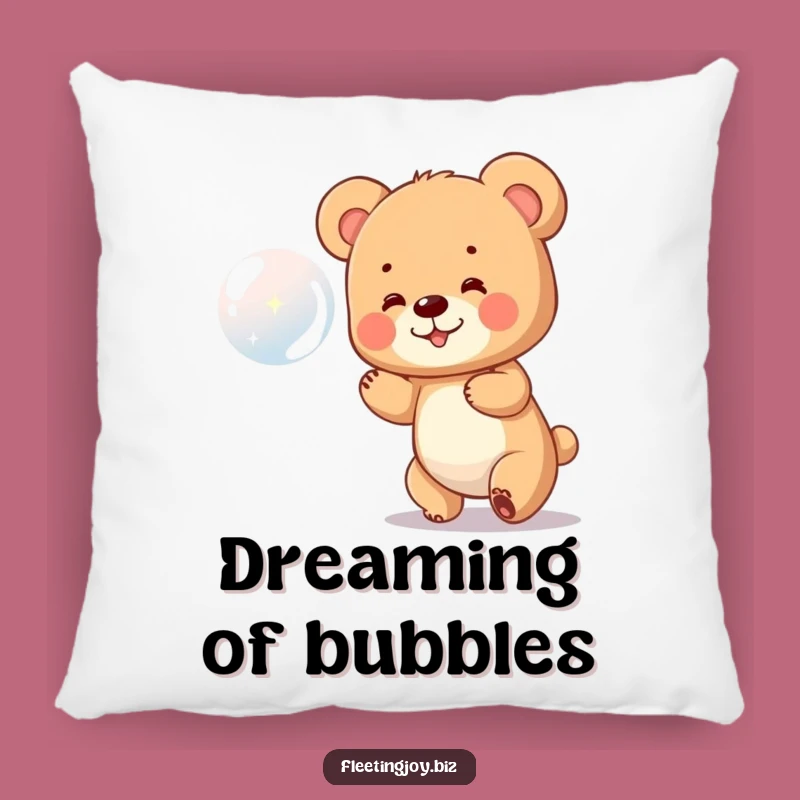 Funny Bear Cub Bubble Pillow: Cozy Cute Comfort, Adorable Funny Gift for Relaxation