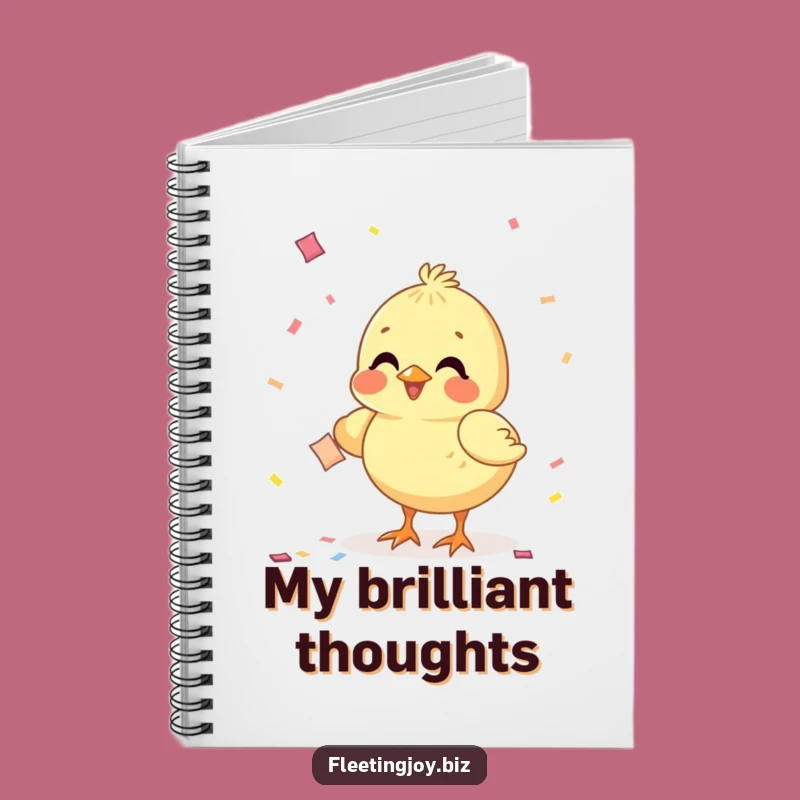 Funny Chick Confetti Notebook: Jot Down Cheerful Notes, Perfect Funny Gift