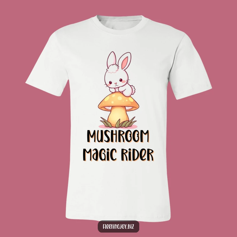 Funny Bunny Mushroom Tee: Whimsical Woodland Creature Shirt, Ideal Funny Gift