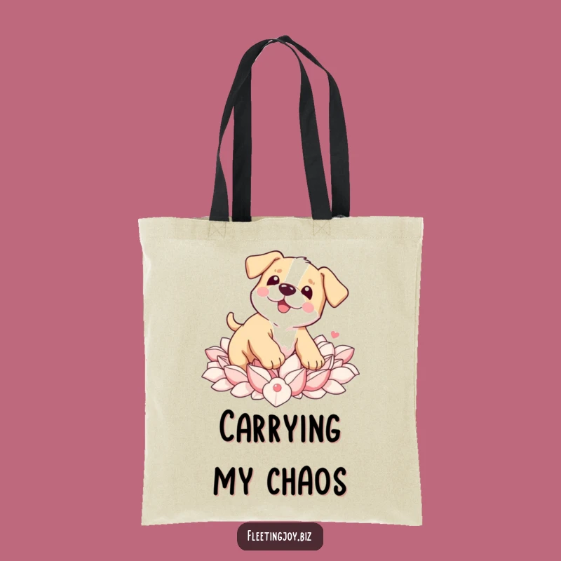 Funny Puppy Petal Tote Bag: Carry Cute Mishaps, Perfect Funny Gift for Dog Moms