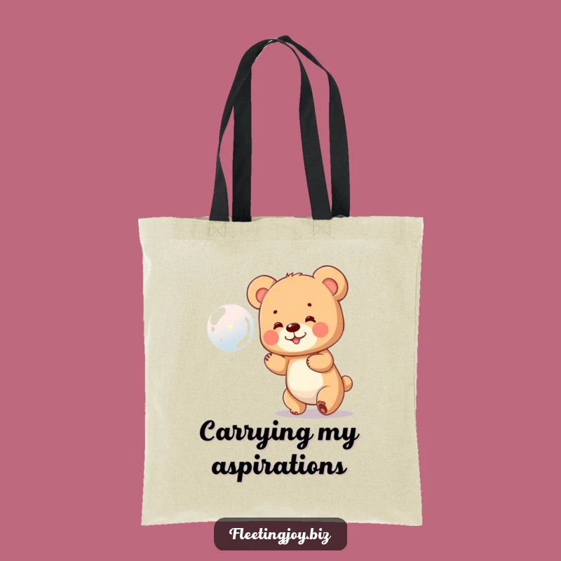 Funny Bear Cub Bubble Tote Bag: Stylish Cute Accessory, Perfect Funny Gift for Shoppers
